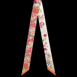 Sale Longchamp Bandeau Collier De Fleurs Orange