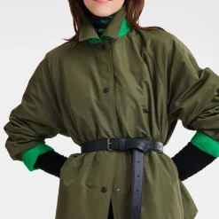 Discount Longchamp Blouson Ouatiné Kaki/Vert