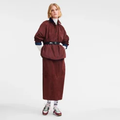 Hot Longchamp Blouson Ouatiné Marine/Bordeaux