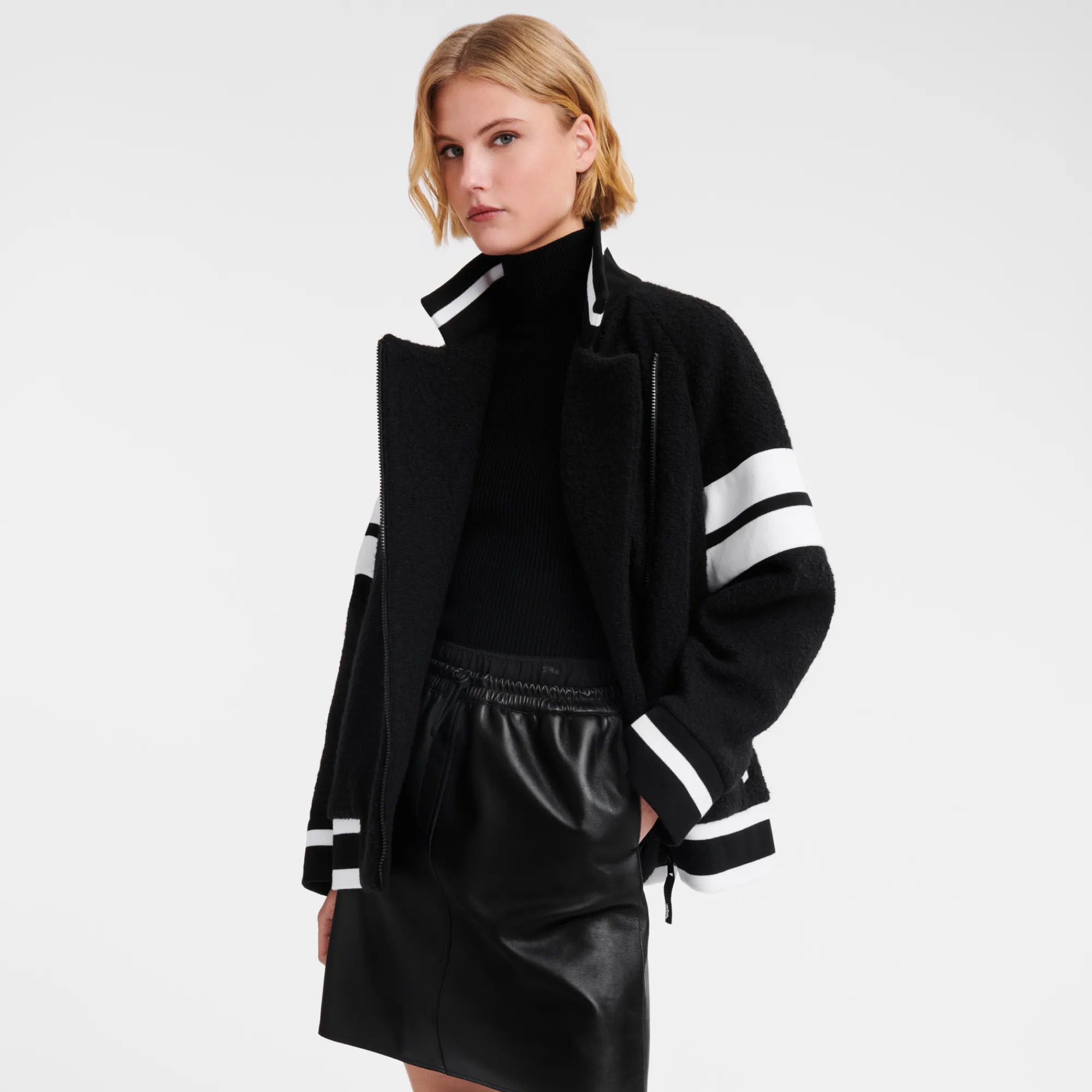 Outlet Longchamp Blouson Oversized Noir