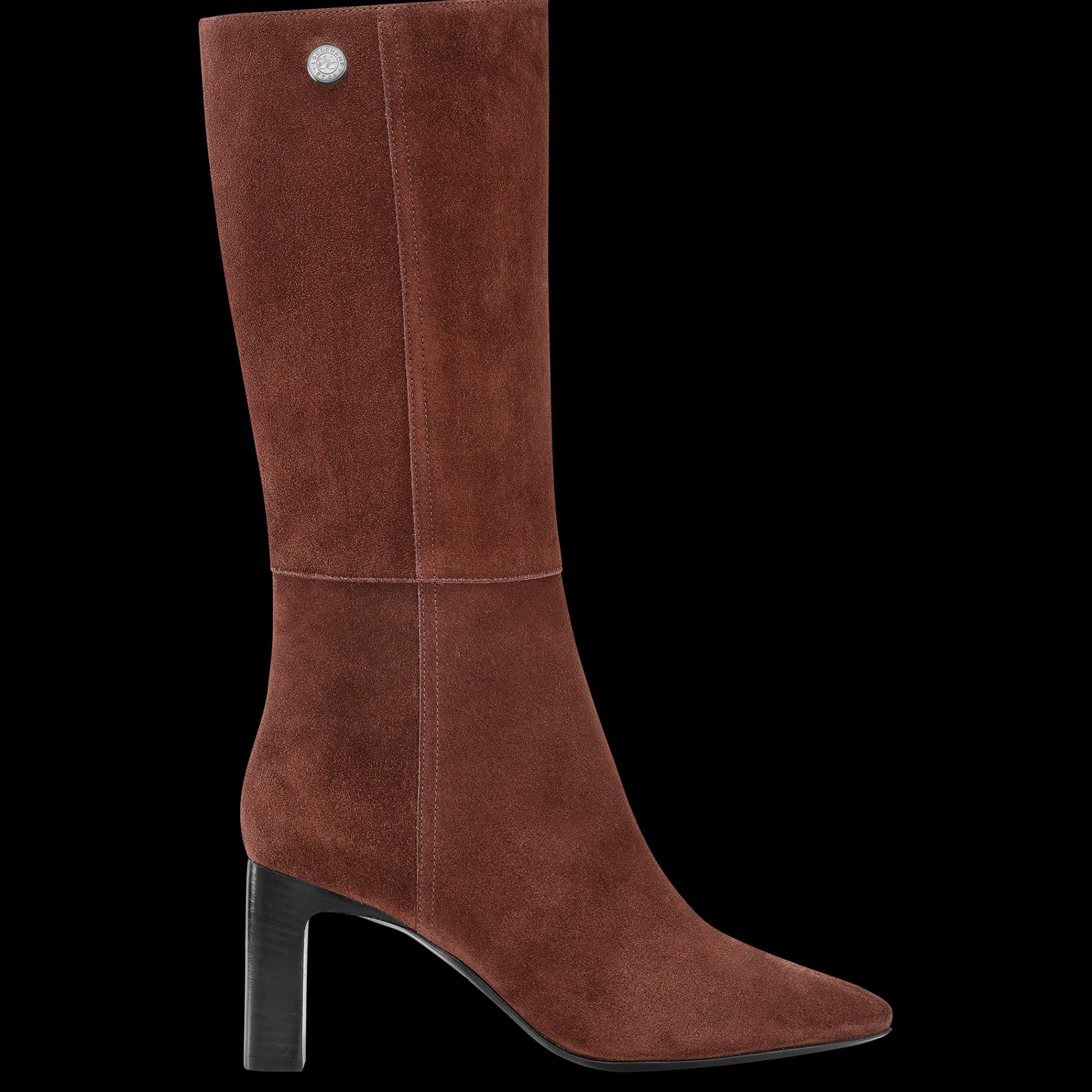 New Longchamp Bottes à Talon Allure Bordeaux