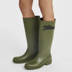 Online Longchamp Bottes Plates Cheval Kaki