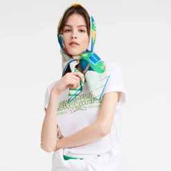 Discount Longchamp Carré De Soie 90 Caddie Paon