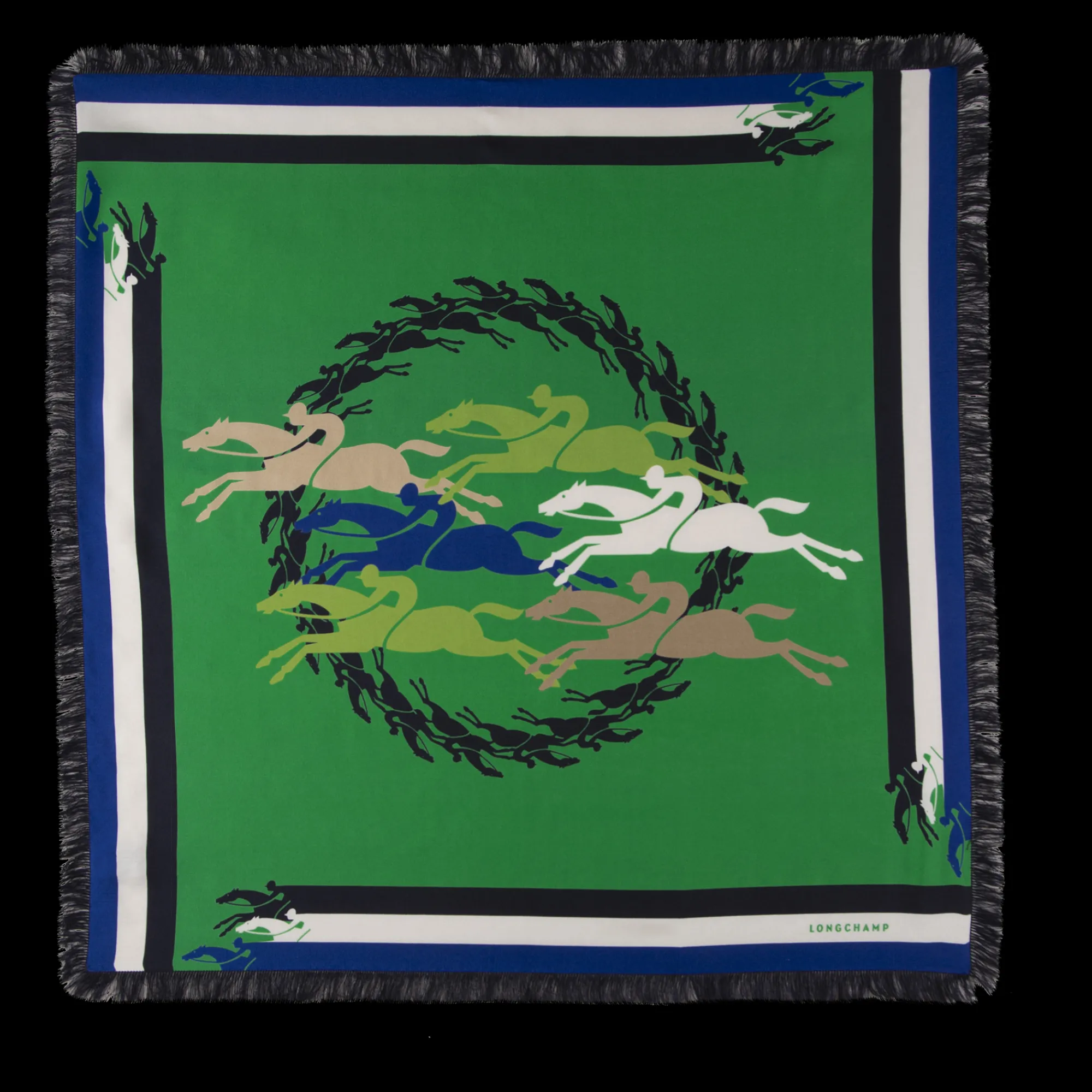 Online Longchamp Carré De Soie 70 Jumping Vert