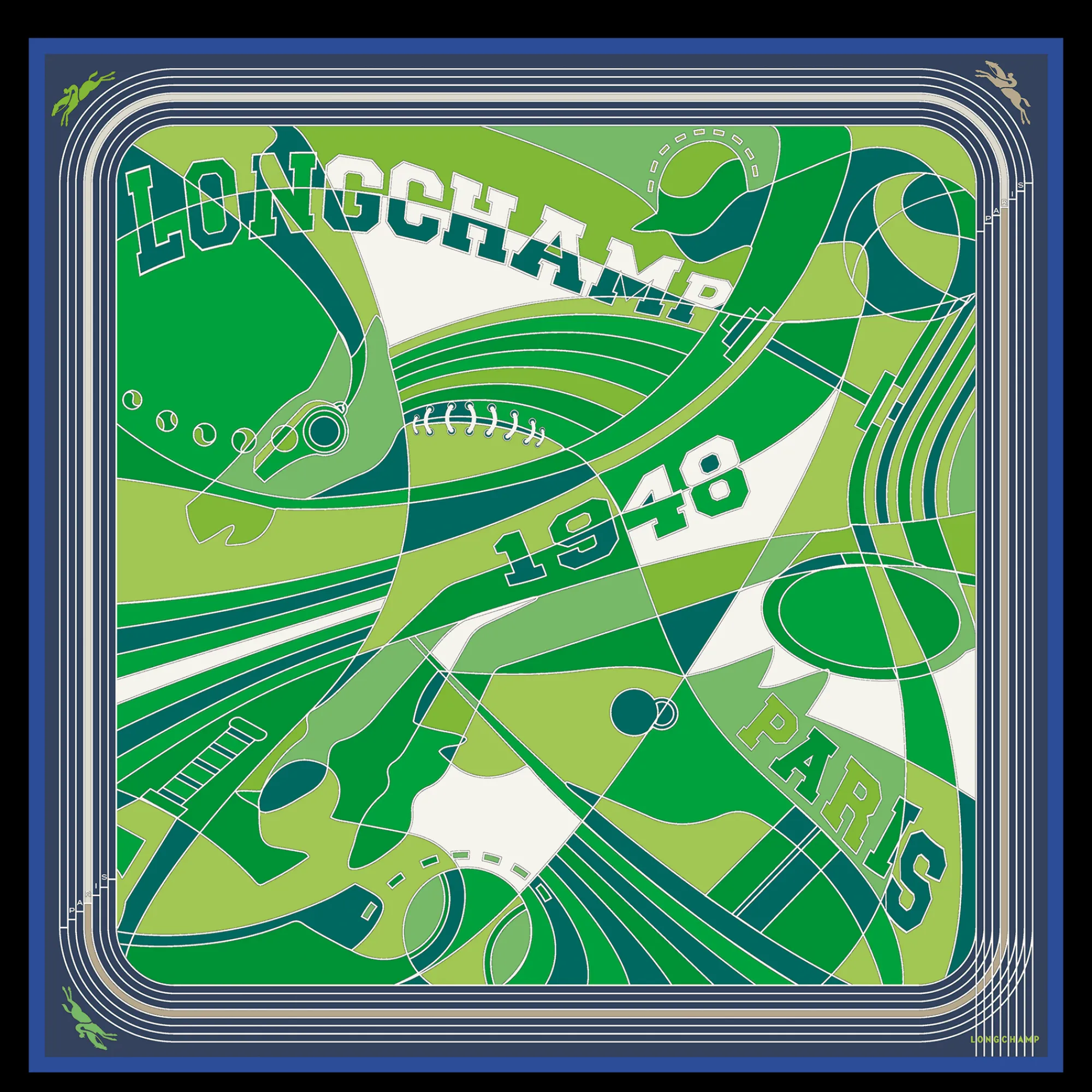 Discount Longchamp Carré De Soie 90 League Vert