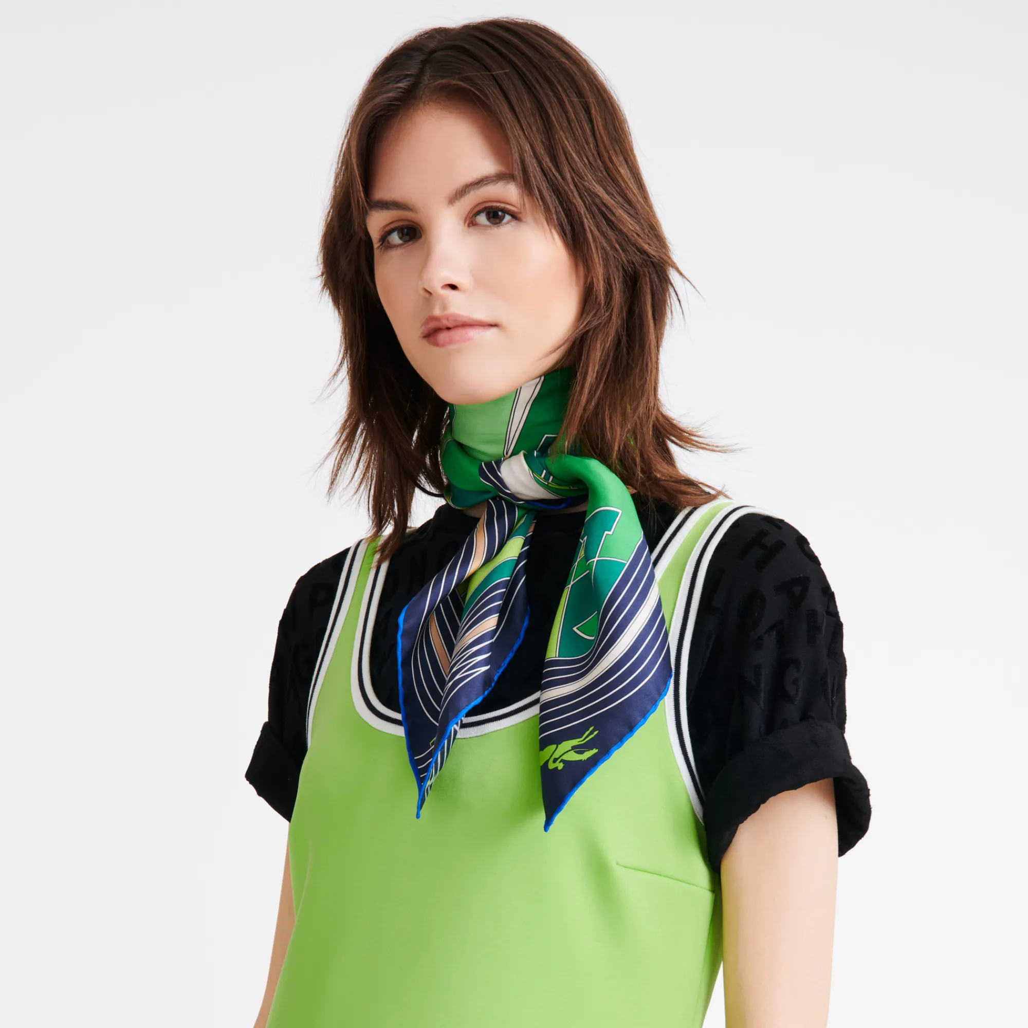 Discount Longchamp Carré De Soie 90 League Vert