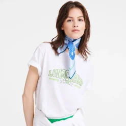 Online Longchamp Carré De Soie 70 Run Ciel