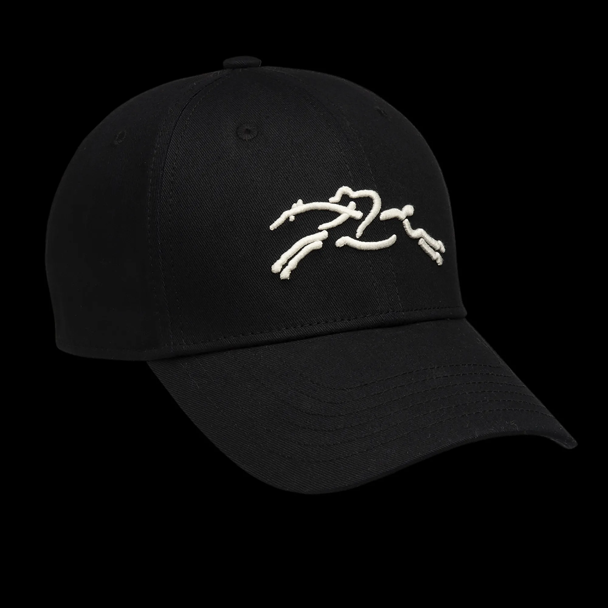 Discount Longchamp Casquette Brodée Noir