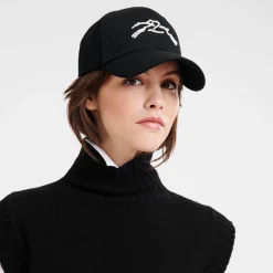 Discount Longchamp Casquette Brodée Noir