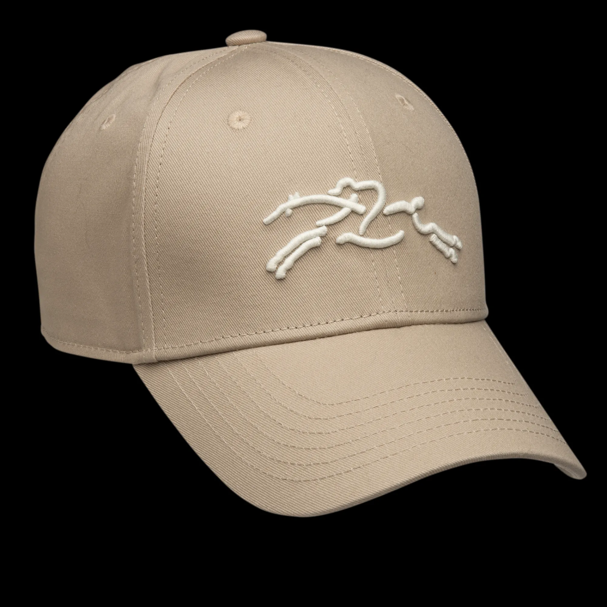New Longchamp Casquette Brodée Beige