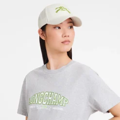 Outlet Longchamp Casquette Brodée Blanc