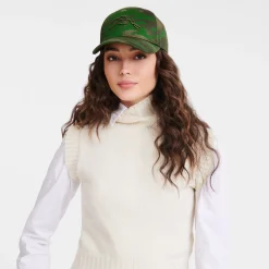 Hot Longchamp Casquette Imprimée Kaki