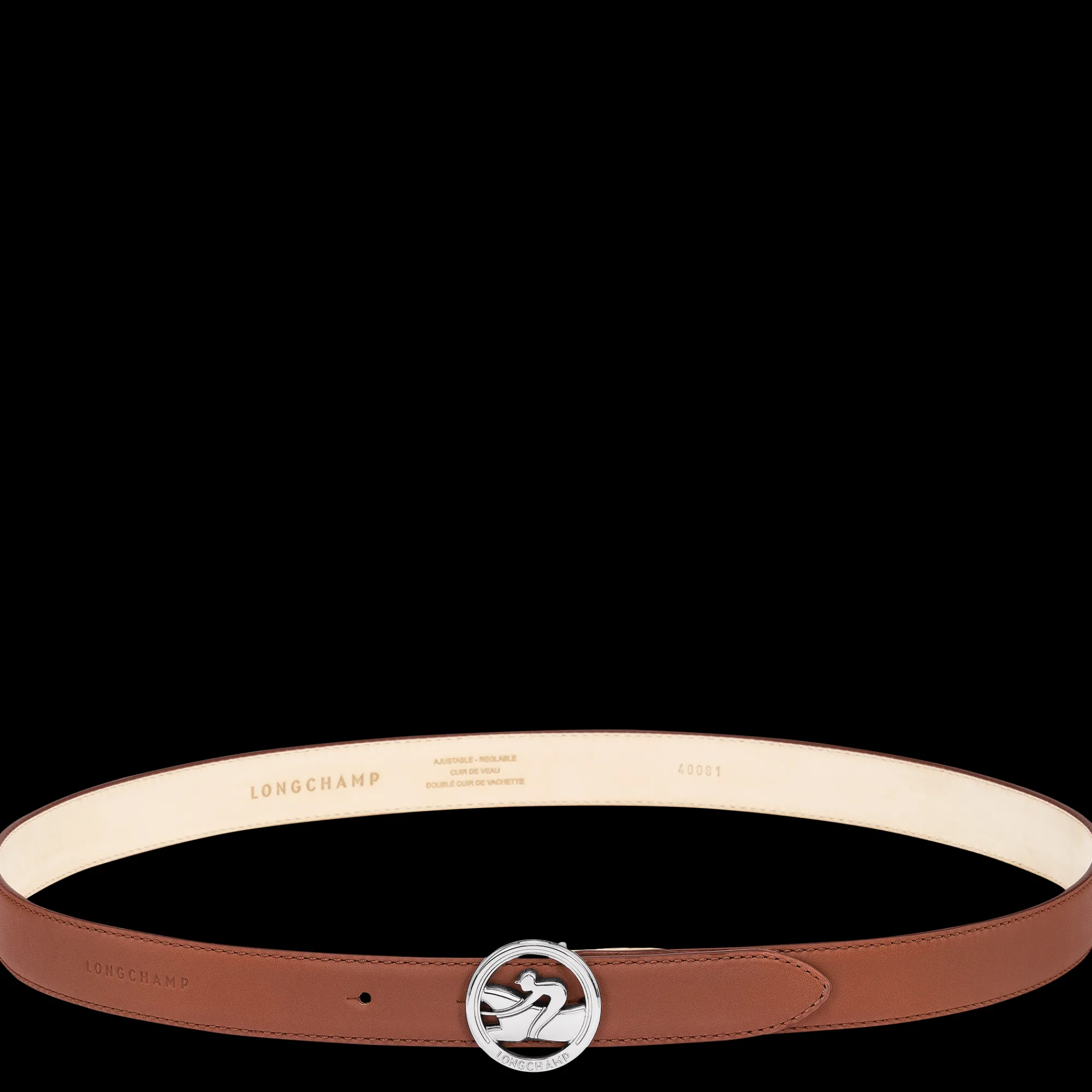 Outlet Longchamp Ceinture Femme La Médaille Cognac