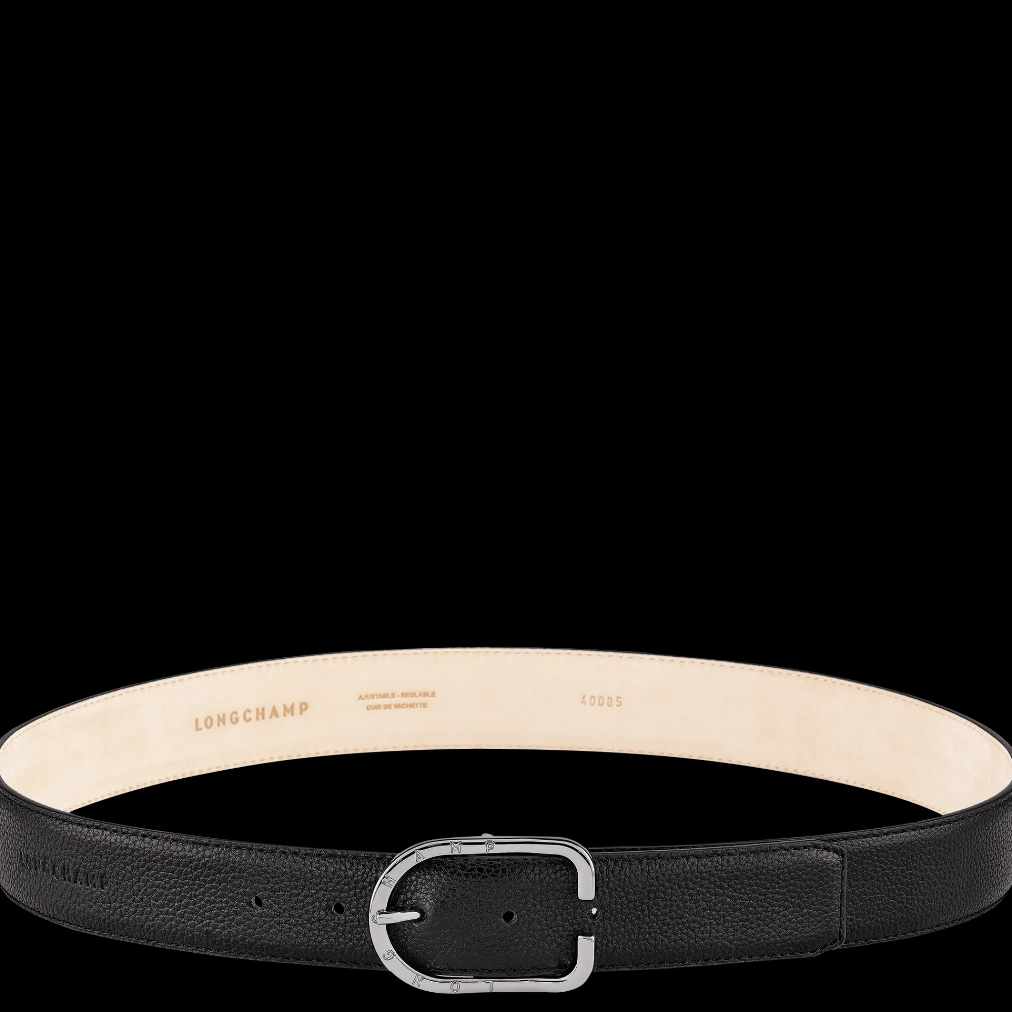 Outlet Longchamp Ceinture Femme Le Foulonné Noir
