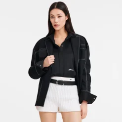 Outlet Longchamp Ceinture Femme Le Foulonné Noir