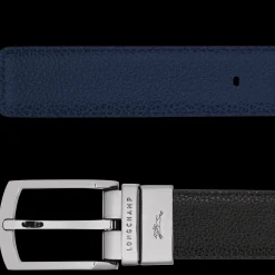 Longchamp Ceinture Homme Le Foulonné Noir/Navy