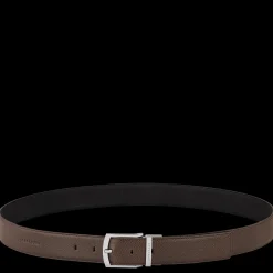 Outlet Longchamp Ceinture Homme Le Foulonné Moka/Noir