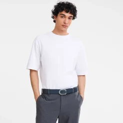 Clearance Longchamp Ceinture Homme Le Foulonné Navy
