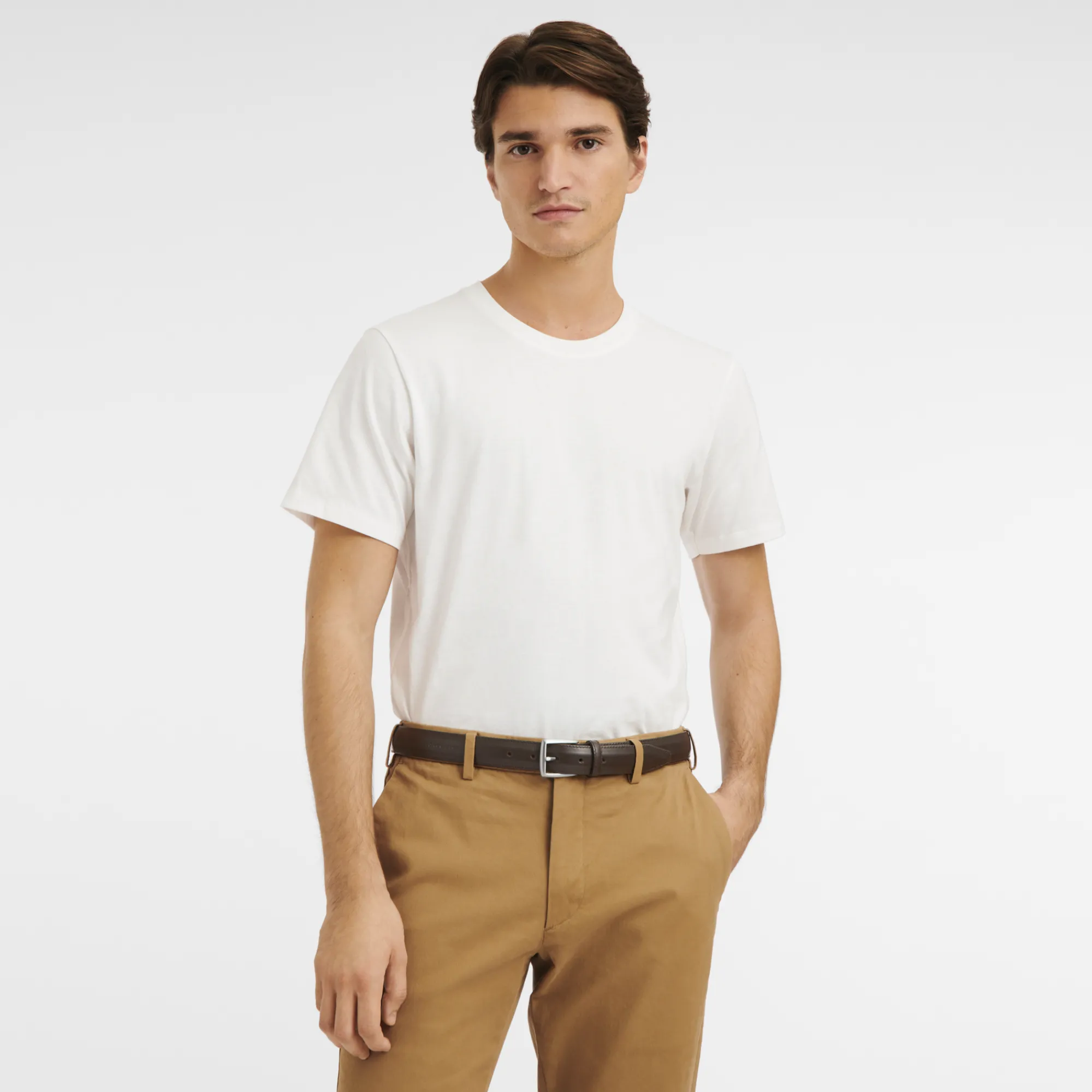Discount Longchamp Ceinture Homme Végétal Moka