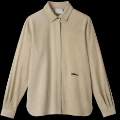 New Longchamp Chemise En Cuir Lin