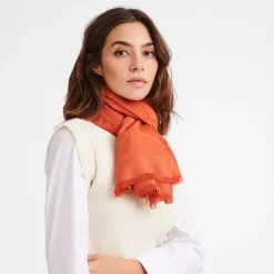 Discount Longchamp Châle Le Roseau Paprika