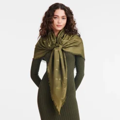New Longchamp Châle Le Roseau Kaki