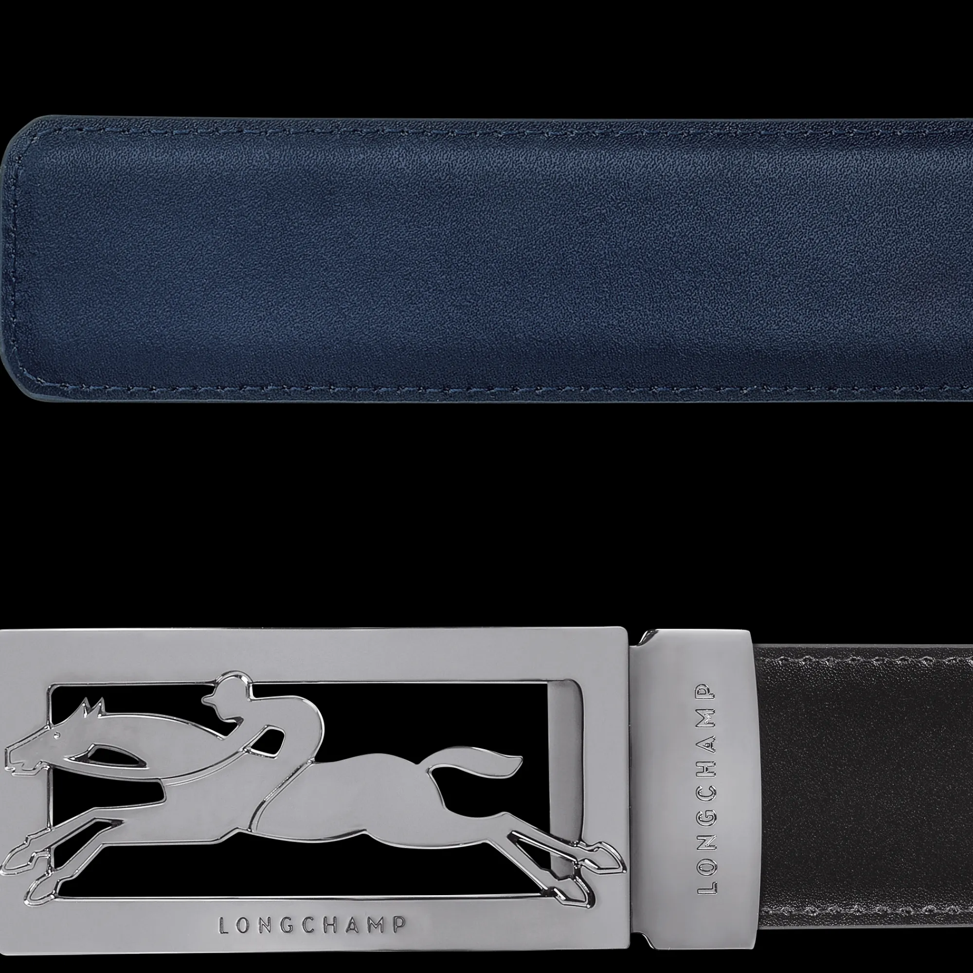 New Longchamp Delta Box Noir/Marine