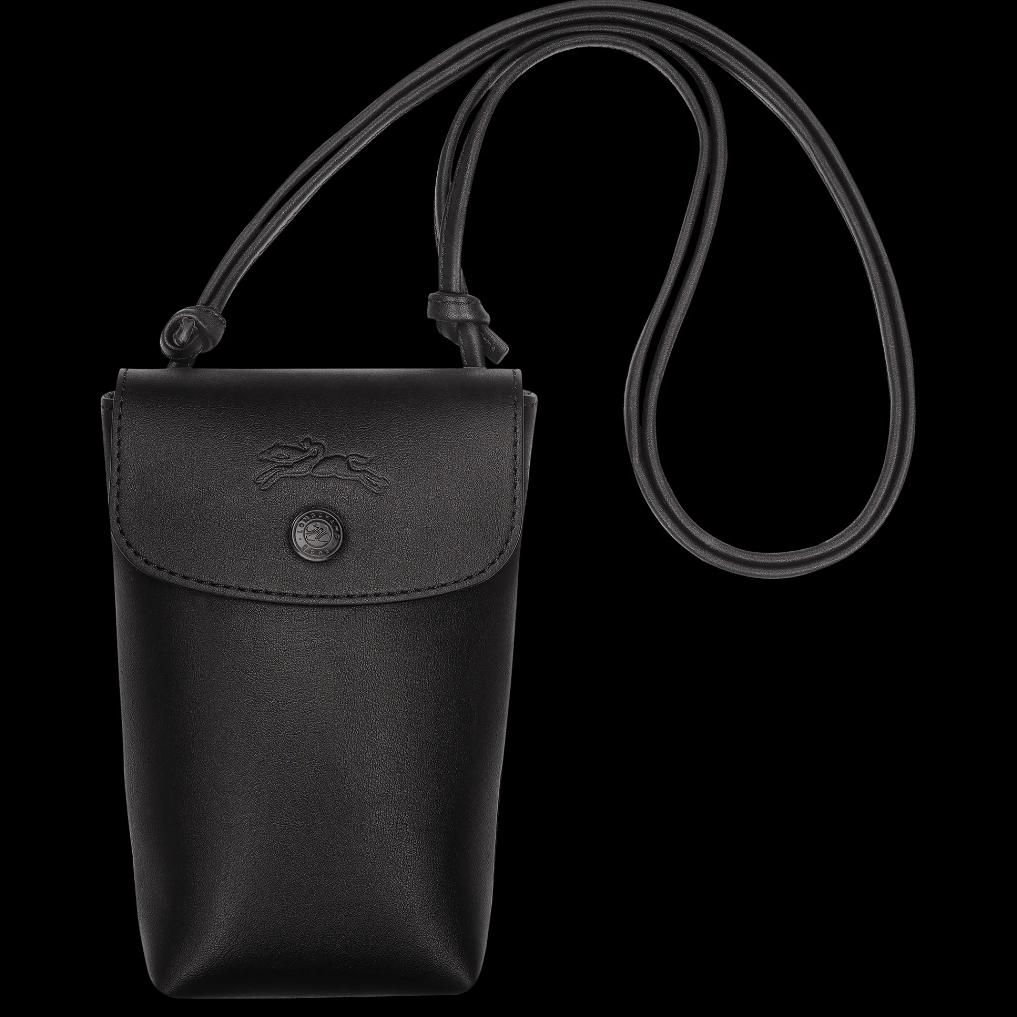Online Longchamp Etui Téléphone Avec Cordon Le Pliage Xtra Noir