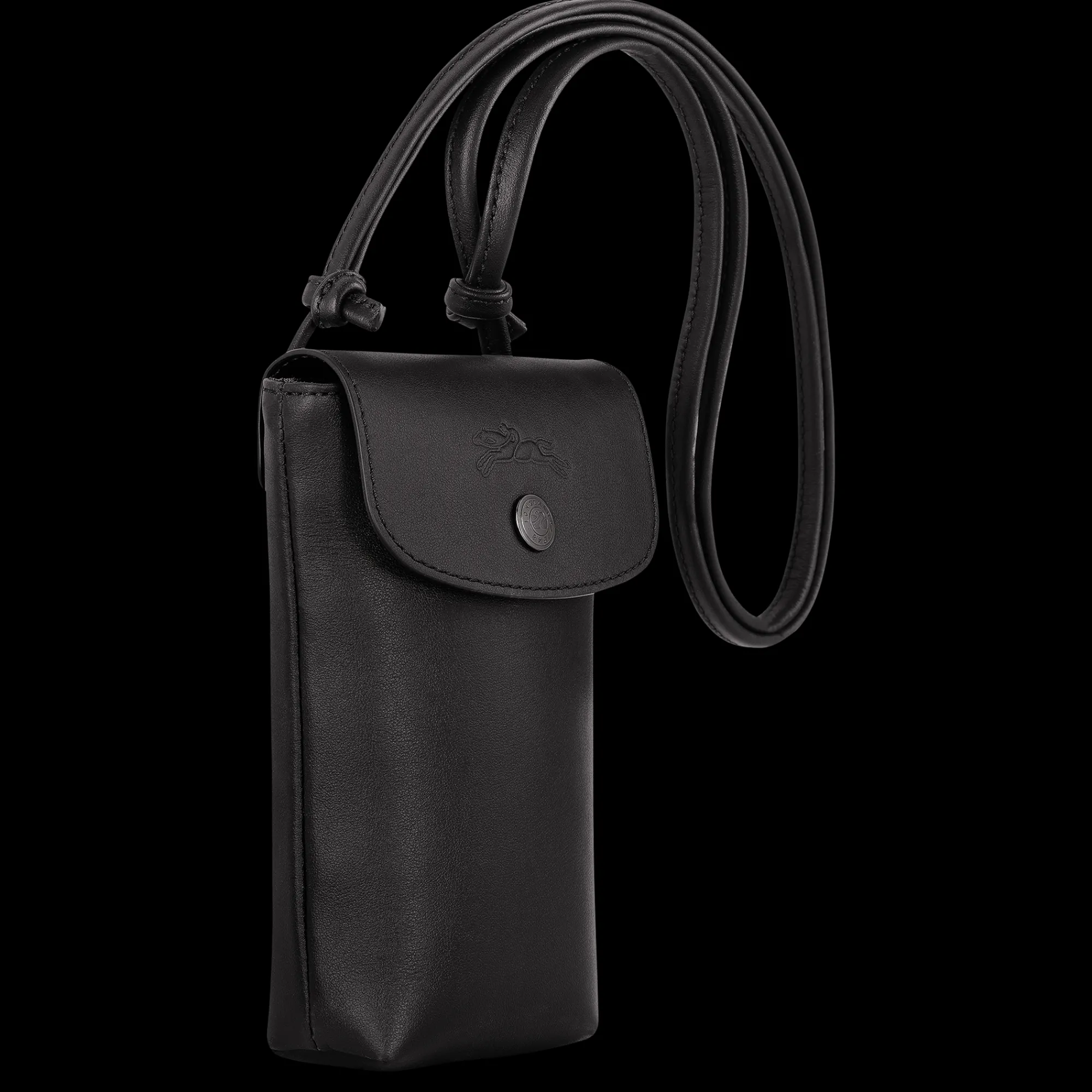 Online Longchamp Etui Téléphone Avec Cordon Le Pliage Xtra Noir