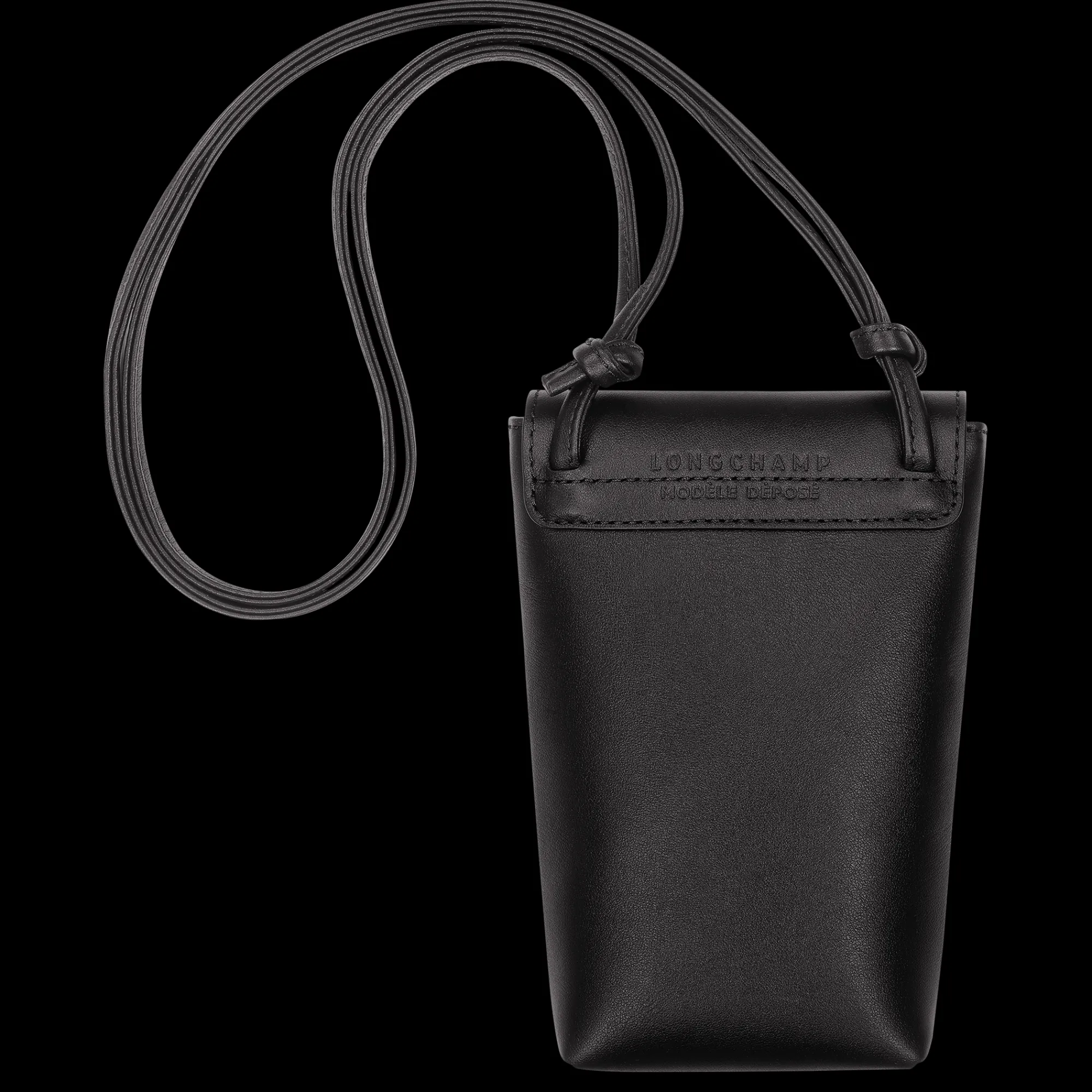 Online Longchamp Etui Téléphone Avec Cordon Le Pliage Xtra Noir