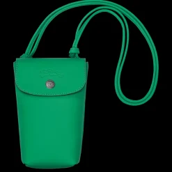 Discount Longchamp Etui Téléphone Avec Cordon Le Pliage Xtra Vert