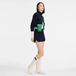 Discount Longchamp Etui Téléphone Avec Cordon Le Pliage Xtra Vert