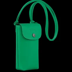 Discount Longchamp Etui Téléphone Avec Cordon Le Pliage Xtra Vert