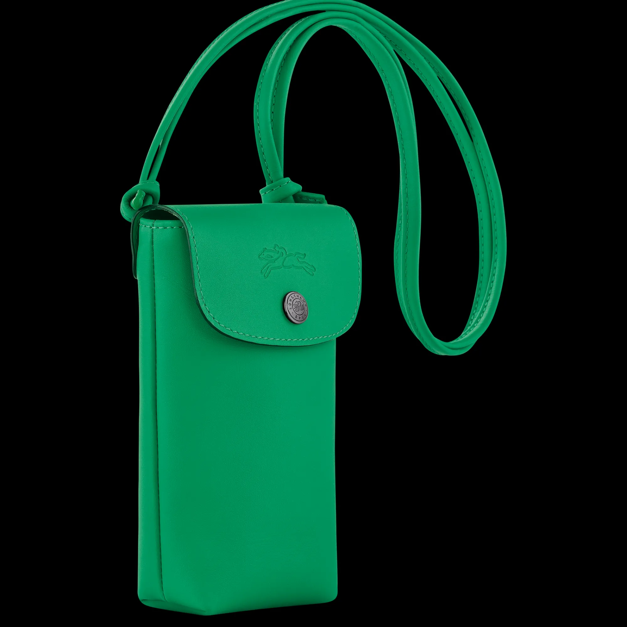 Discount Longchamp Etui Téléphone Avec Cordon Le Pliage Xtra Vert