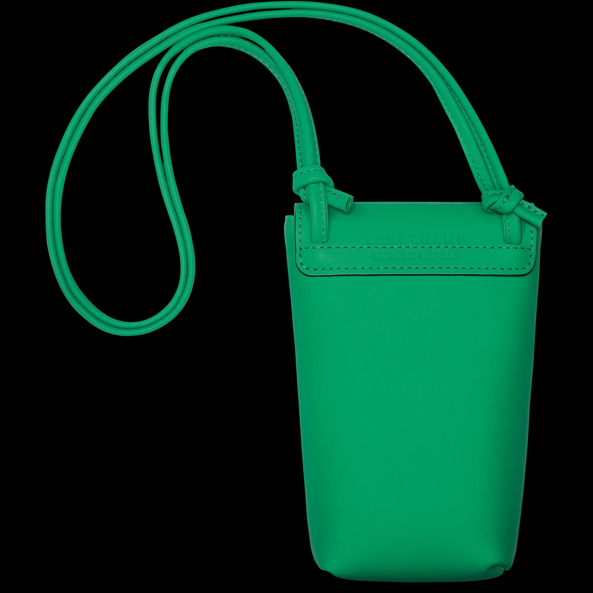Discount Longchamp Etui Téléphone Avec Cordon Le Pliage Xtra Vert