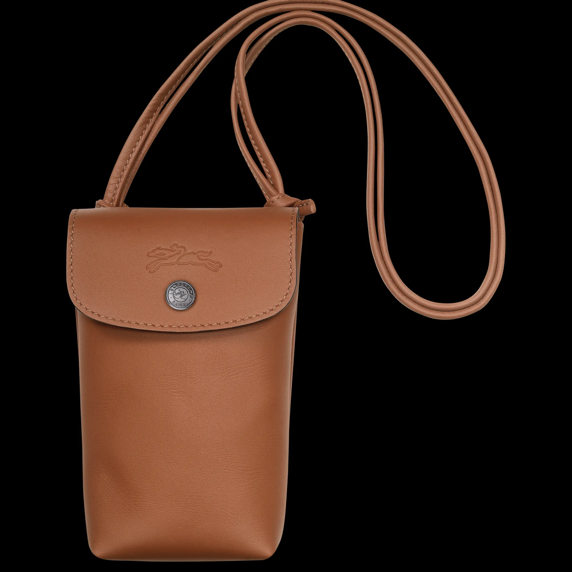 Hot Longchamp Etui Téléphone Avec Cordon Le Pliage Xtra Cognac