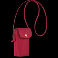 Outlet Longchamp Etui Téléphone Avec Cordon Épure Magenta
