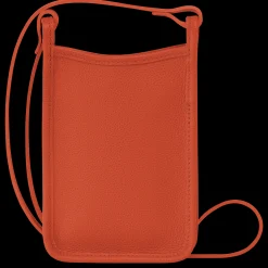Outlet Longchamp Etui Téléphone Le Foulonné Paprika