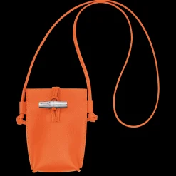 Sale Longchamp Etui Téléphone Le Roseau Orange