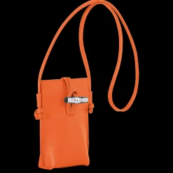 Sale Longchamp Etui Téléphone Le Roseau Orange