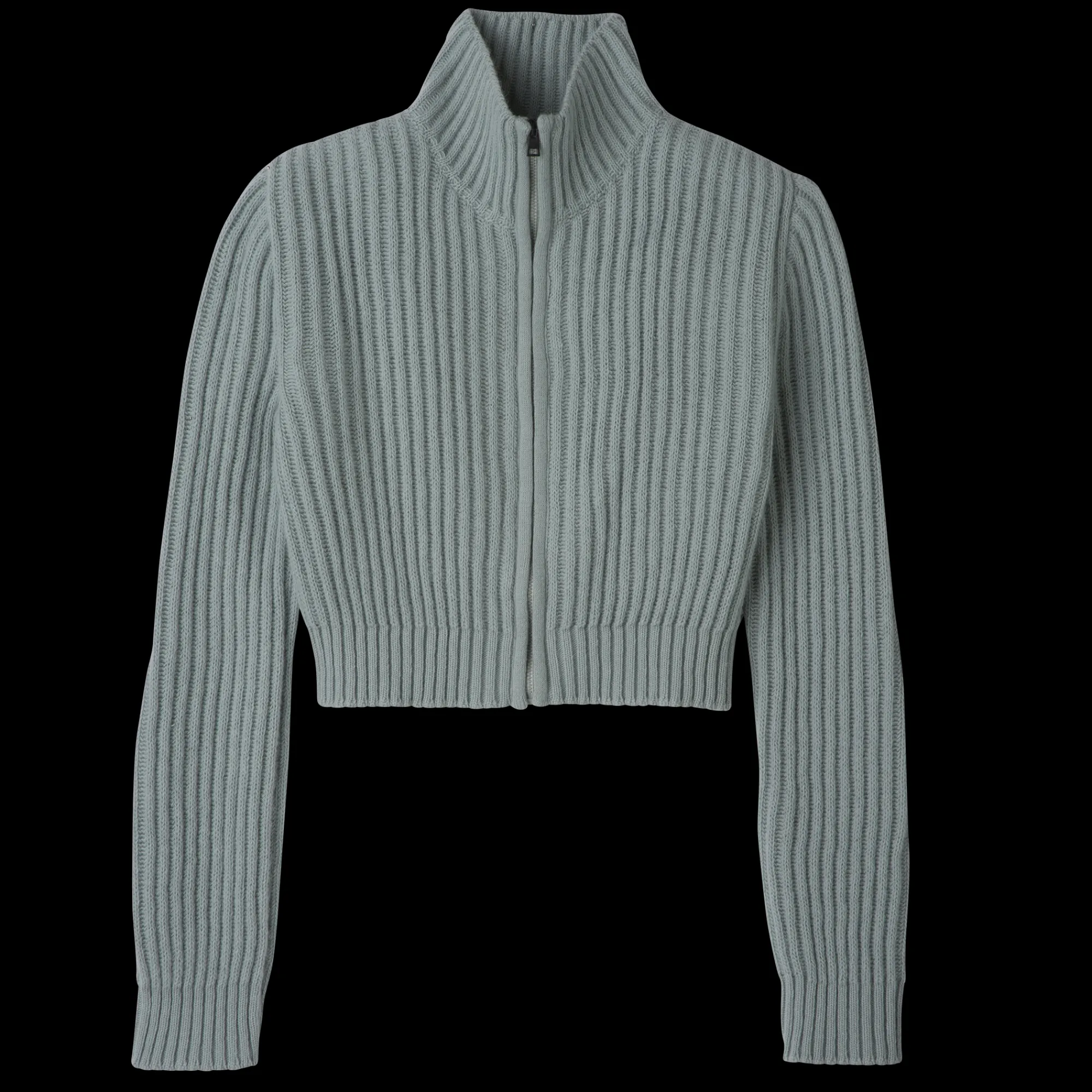 Best Longchamp Gilet Court Col Zippé Céladon