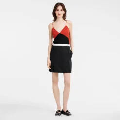 New Longchamp Jupe Avec Empiècement Ceinture Noir