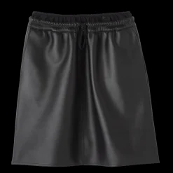 Sale Longchamp Jupe En Cuir Avec Empiècement à La Ceinture Noir