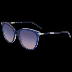 New Longchamp Lunettes De Soleil Bleu/Rose