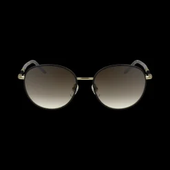 Clearance Longchamp Lunettes De Soleil Or/Noir
