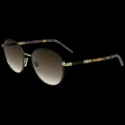 Clearance Longchamp Lunettes De Soleil Or/Noir