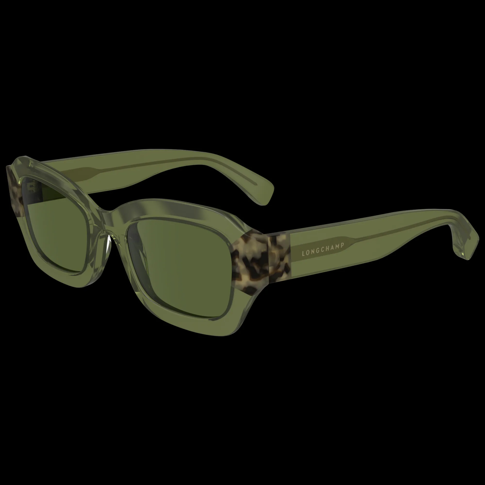 Hot Longchamp Lunettes De Soleil Ecaille Kaki