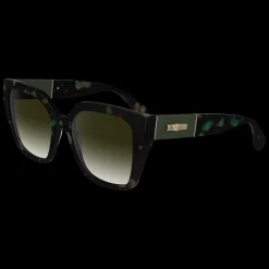 Discount Longchamp Lunettes De Soleil Ecaille Vert