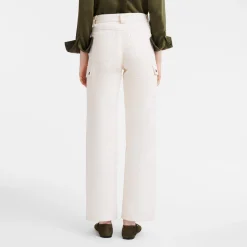 Sale Longchamp Pantalon Ecru