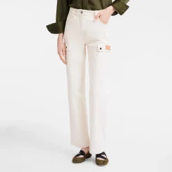 Sale Longchamp Pantalon Ecru